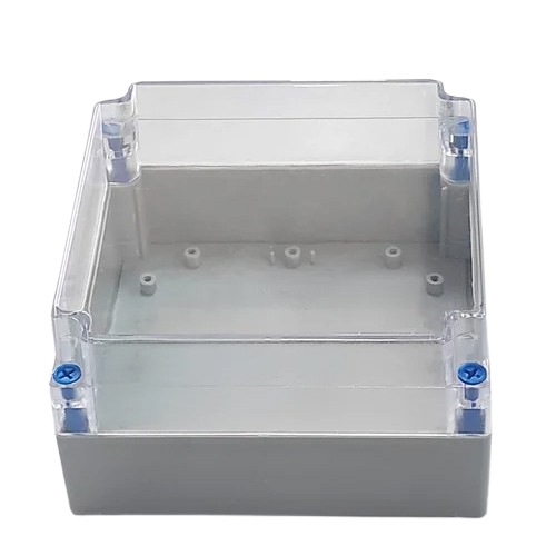 180x180x100mm ABS Enclosure - 180x180x130mm, Grey-Transparent | IP66 Protection, Powder Coated Finish, 1-Year Warranty