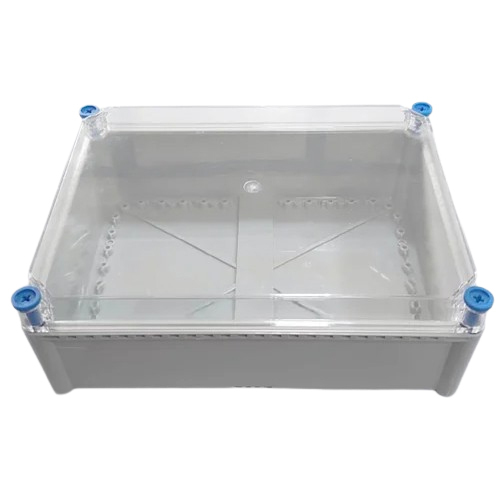Grey-Transparent 380X280X130 Mm Rectangle Abs Enclosure