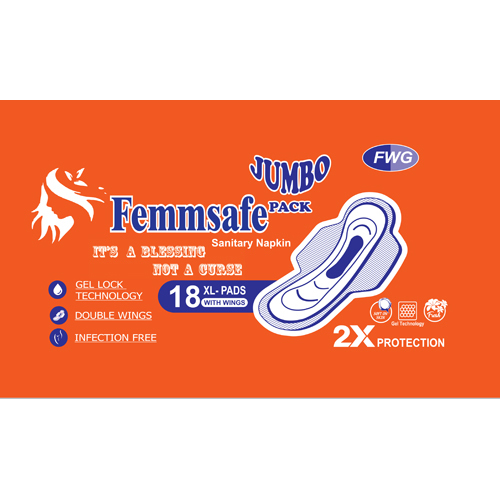 Xl Femmsafe 18 Sanitary Napkin Pads Age Group: Women
