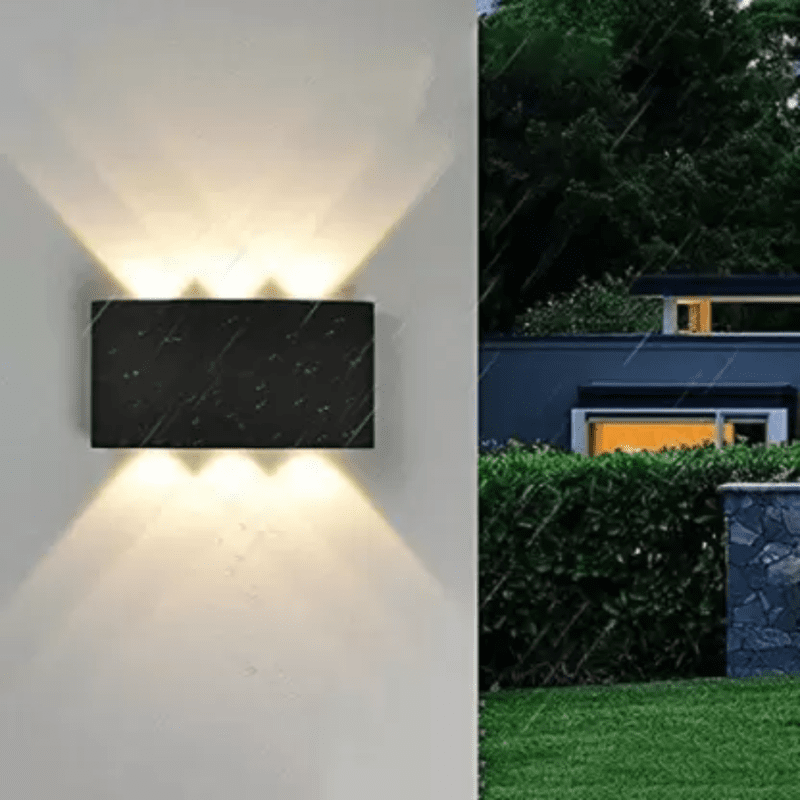 Led Elevation Wall Bracket Light 3way Ip65 - 18w (Ww) - Color: Black & Warm White (Light Output)