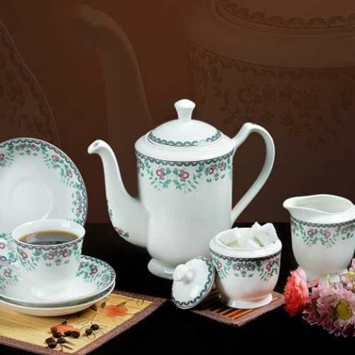 Ceramic Tea Set 25 - Ceramic Material, Includes Teapot And Cups, Floral Design, 6-piece Set For Elegant Tea Experiences