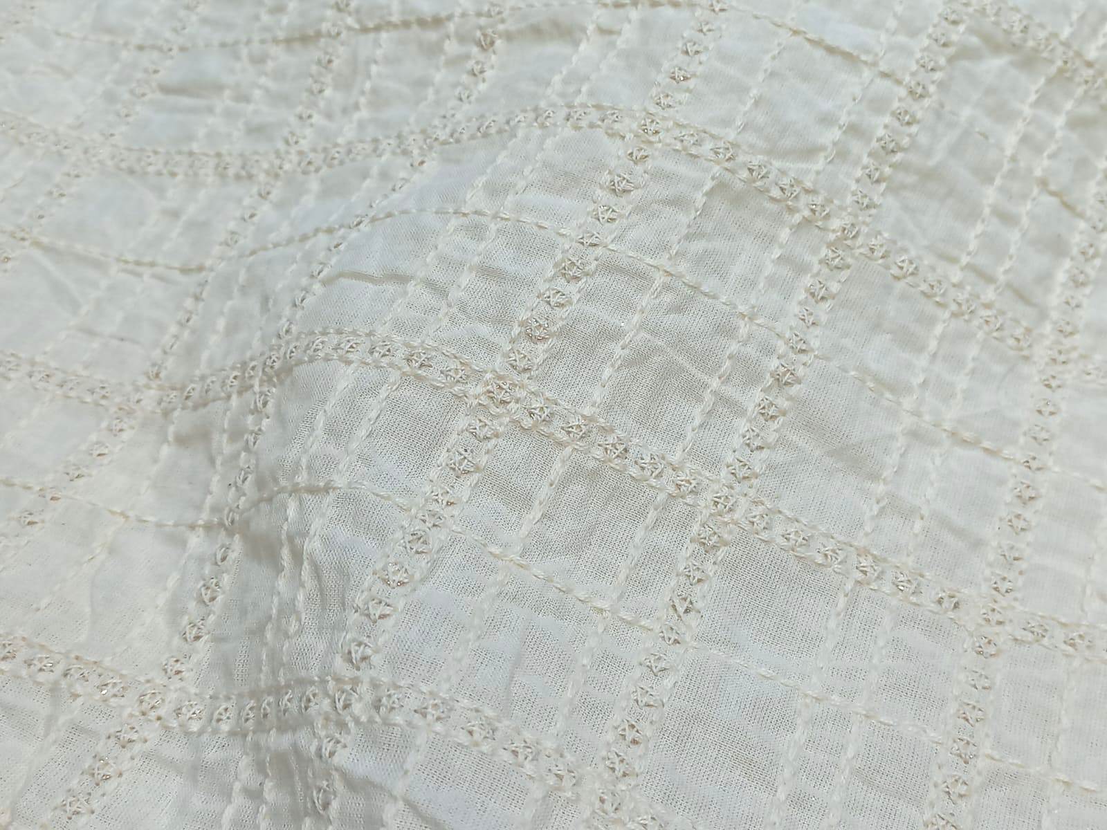 Designer Dyeable Embroidered Fabric For Kurta Online - Attributes: Comfortable & Soft