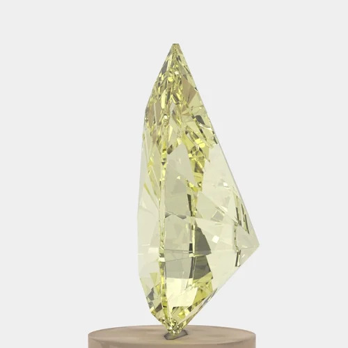 Pear Shape Yellow Diamond