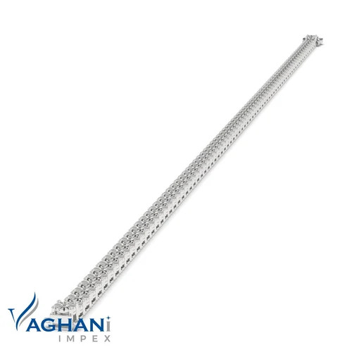 Cuban Tikli Diamond Gold Chain - 10kt Gold, 20 Inch Length, White Color, 40.00 Gm, Round Stone Shape | Lab-grown Diamonds, Polished Finish, Elegant Luxury Design