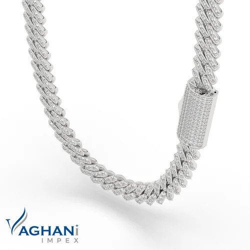 Diamonds Cuban Links Chains - 10kt Gold, 22 Inch Length, Round Lab Grown Diamonds 14.00 Carat, 78.30 Gram Weight, Customizable Luxury Design
