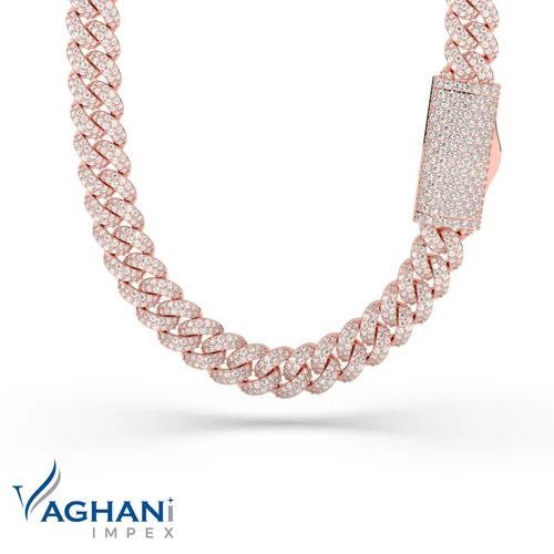 Diamonds Cubans Link Gold Chain - 10kt Gold, 22 Inch Long, 142 Grams | Lab Grown Round Diamonds, Customizable Luxury Hip Hop Accessory