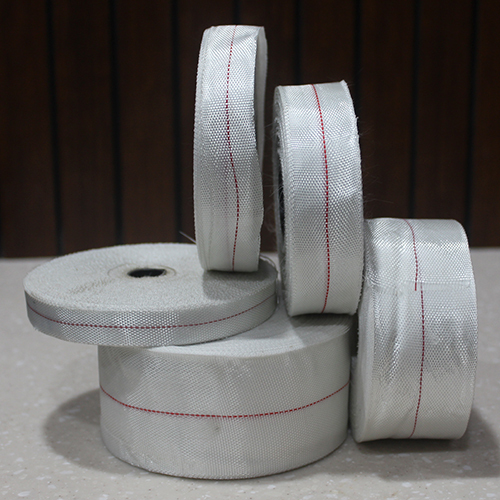 Unvarnished Fiber Glass Tapes - Polyester Material,  Single-Sided Adhesive, White Color | Ideal for Secure Carton Sealing