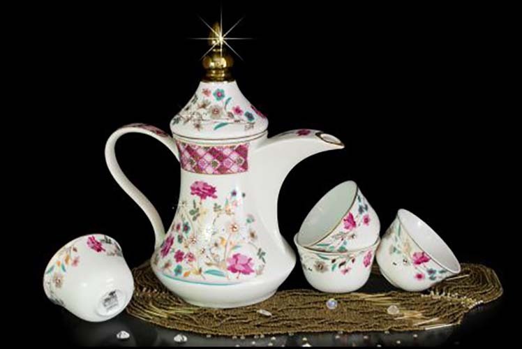 Ceramic Tea Set 47 - Ceramic Material, Assorted Pieces For Serving, Various Cultural Styles | Includes Teapot, Teacups, And Serving Tray