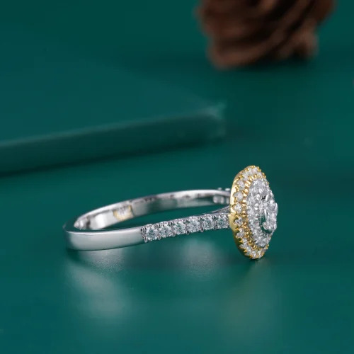 Ladies Diamonds Gold Ring - 10k Gold, 3.10 Gm | Elegant Design, Diamond Accent, Fine Craftsmanship, Luxury Feel, Pave Setting With Lab-grown Diamonds