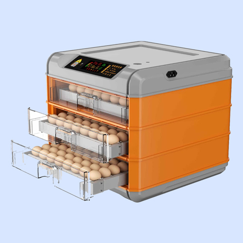 Gray 128 Eggs Fully Automatic Incubator Orange