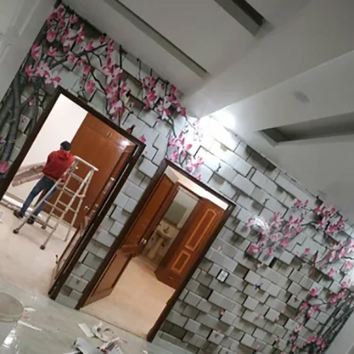 Customized Pvc Wallpaper - Pvc Material, Custom Size, Digital Printed Special Effect | Waterproof, Easy Maintenance, Durable For High-traffic Areas