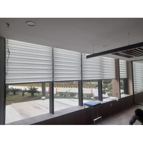 Window Roller Blind - High-quality Plastic, Easily Assembled , Foldable Plain Design In Various Colors