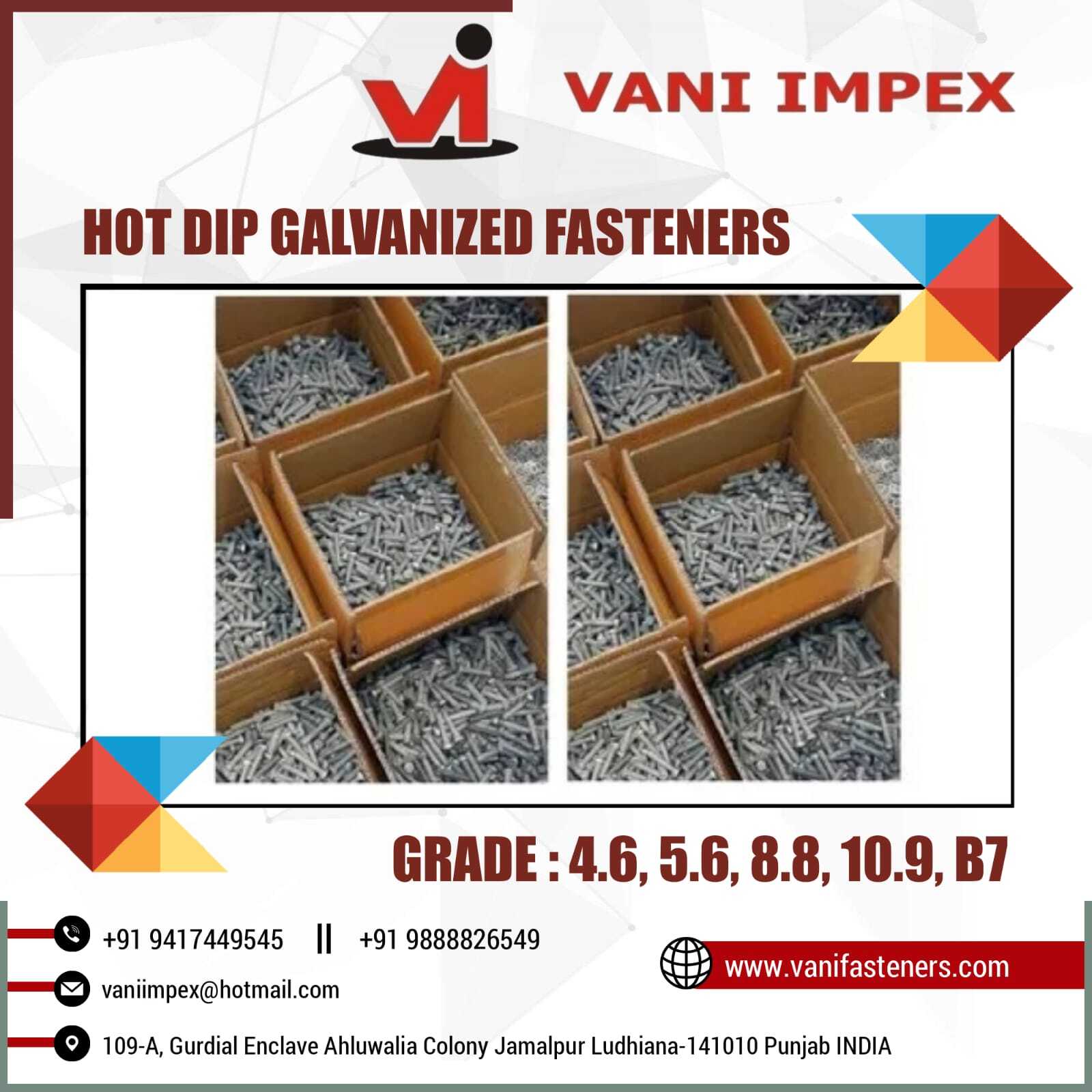 Galvanized Fasteners - Dia M6 To M100, Length 20mm To 600mm | Corrosion Resistant, Heavy Duty, Durable, High Tensile, Weather Resistant