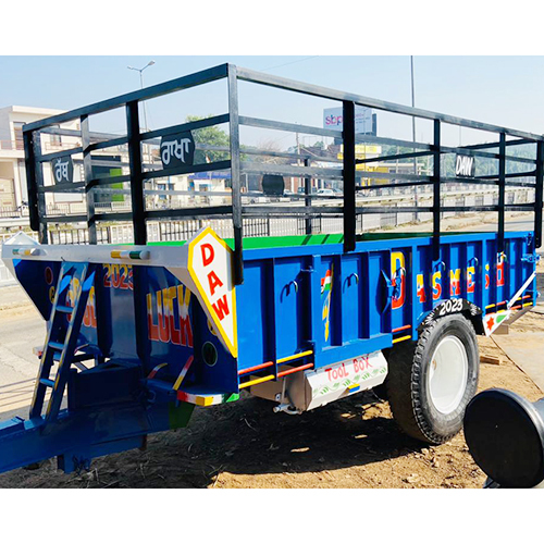 Mild Steel Tractor Trolley - Iron And Steel Construction | Compatible With Semi Trailers, Easy Tractor Attachment, Versatile Industrial Use