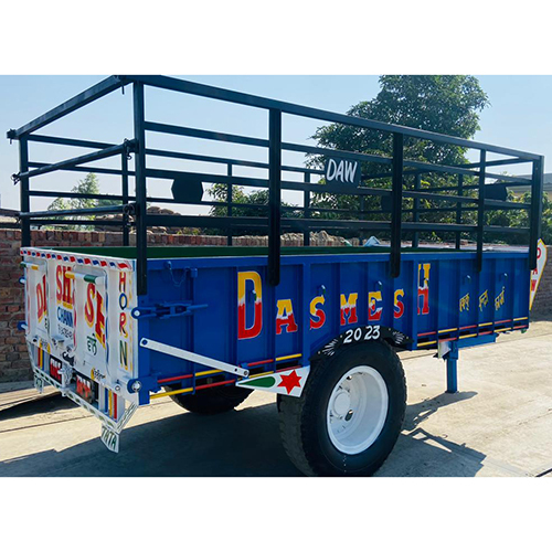 Mild Steel Tractor Trolley - Iron And Steel Construction | Compatible With Semi Trailers, Easy Tractor Attachment, Versatile Industrial Use