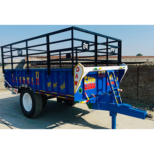Mild Steel Tractor Trolley - Iron And Steel Construction | Compatible With Semi Trailers, Easy Tractor Attachment, Versatile Industrial Use