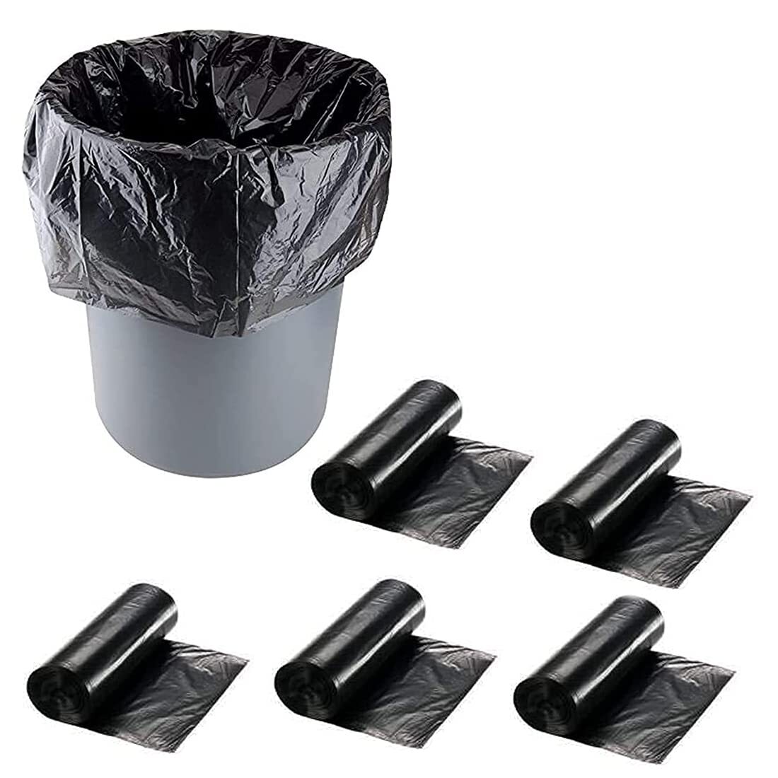 Garbage Bags - Opaque Black, 7 Kg Capacity | Strong For Indoor & Outdoor Use, Zero Leakage, Perfect For All Waste Types