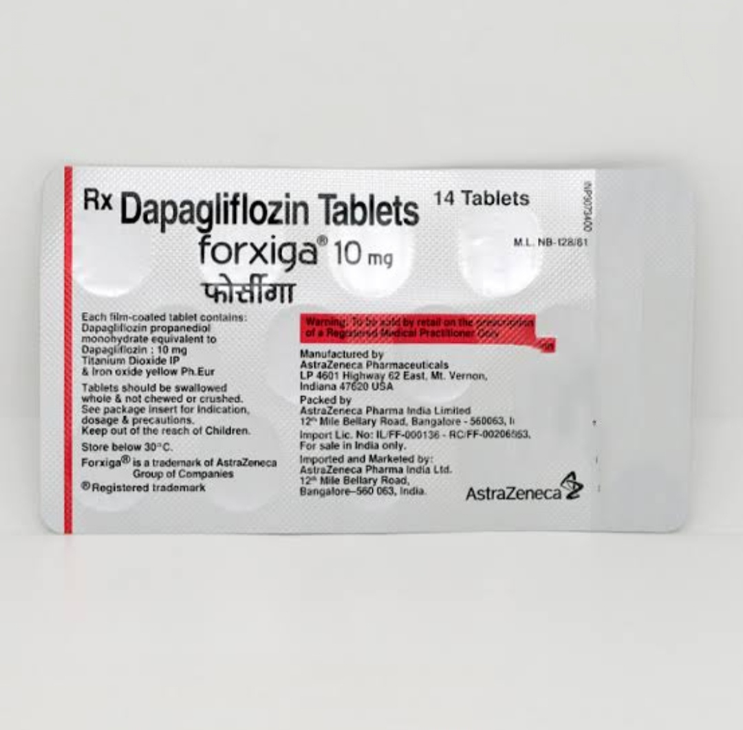 Forxiga 10 Tab Ingredients: Dapagliflozin