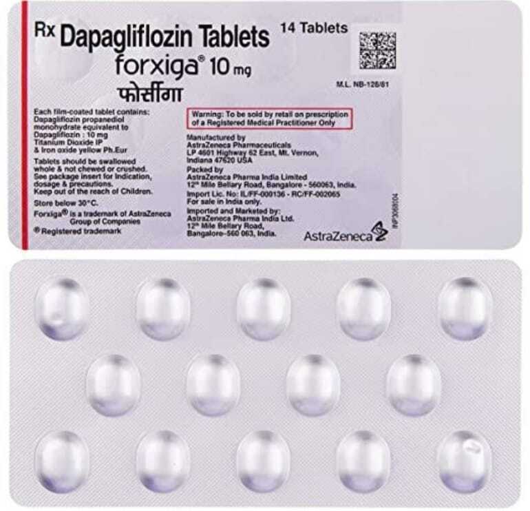 Forxiga 10 Tab Ingredients: Dapagliflozin