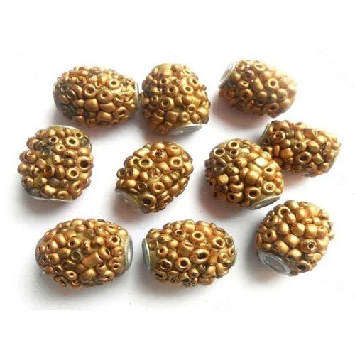 Fashion Ceramic Beads - High-Quality Polished Ceramic, 1-100g Round Golden Beads | Perfect for Elegant Jewelry Making