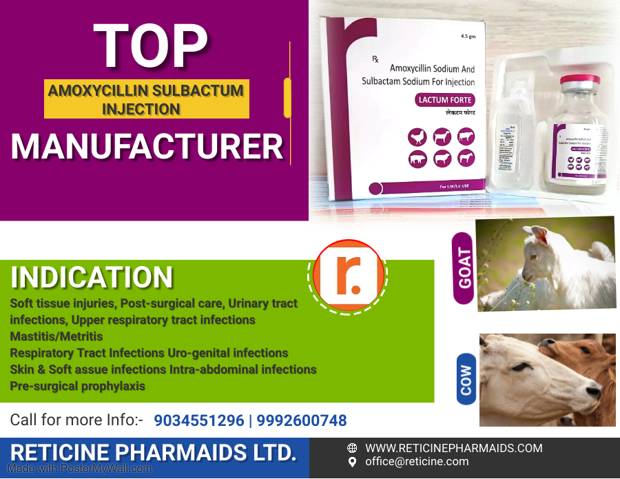 Injection Manufacturer In Rajasthan - Veterinary Injection, Bolus, Animal Feed Supplement, Dry Powder Injection, Gmp, Who