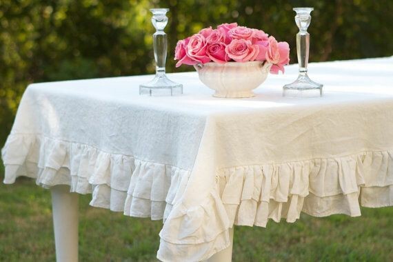 Simple Table Cover - Polyester, 6 Ft Size | Elegant 2-in-1 Fitted Tablecloth & Skirt, Wrinkle Resistant, Easy Installation, Reusable