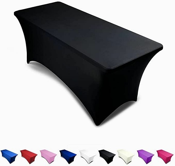 Simple Table Cover - Polyester, 6 Ft Size | Elegant 2-in-1 Fitted Tablecloth & Skirt, Wrinkle Resistant, Easy Installation, Reusable