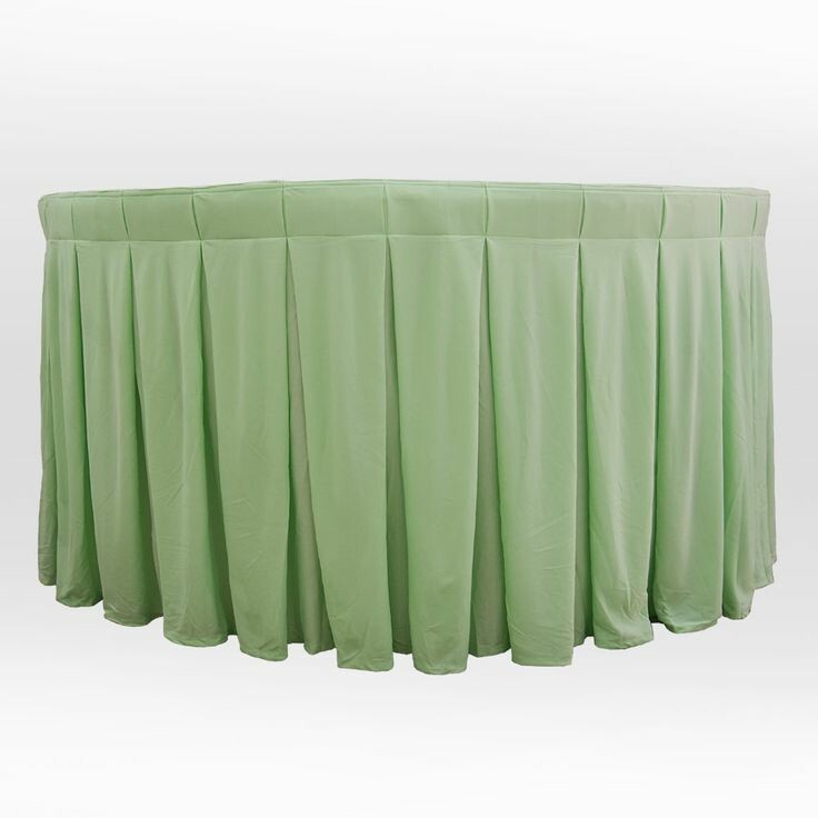 Round Table Cover - Spandex Fabric, Fits 6 Ft Table, Any Color | Fitted Design, Wrinkle Resistant, Easy Installation, Elegant Skirt
