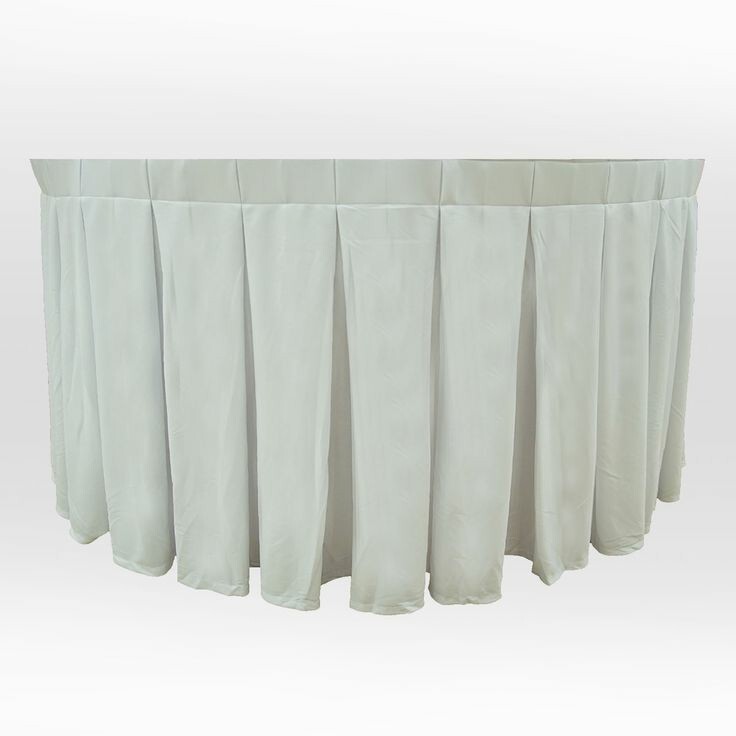 Round Table Cover - Spandex Fabric, Fits 6 Ft Table, Any Color | Fitted Design, Wrinkle Resistant, Easy Installation, Elegant Skirt