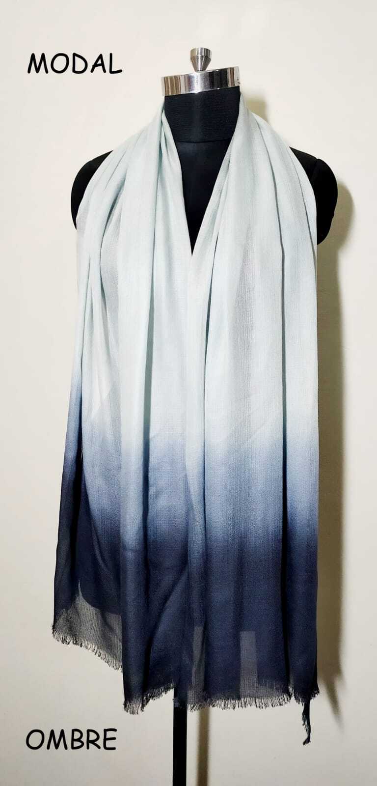 Multi Color Silk Wool Ombre Stoles