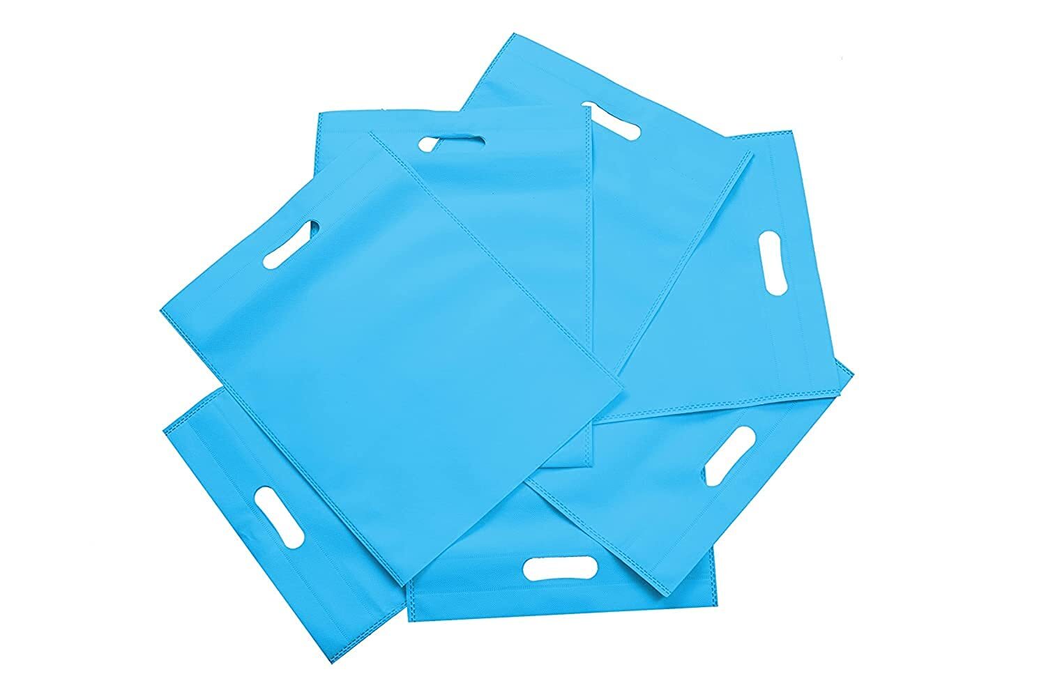 9/12 D Cut Carry Bag Multi Colour - Non Woven Pp Fabric , Red Color, Biodegradable Eco-friendly Shopping Solution With Durable D Cut Handle