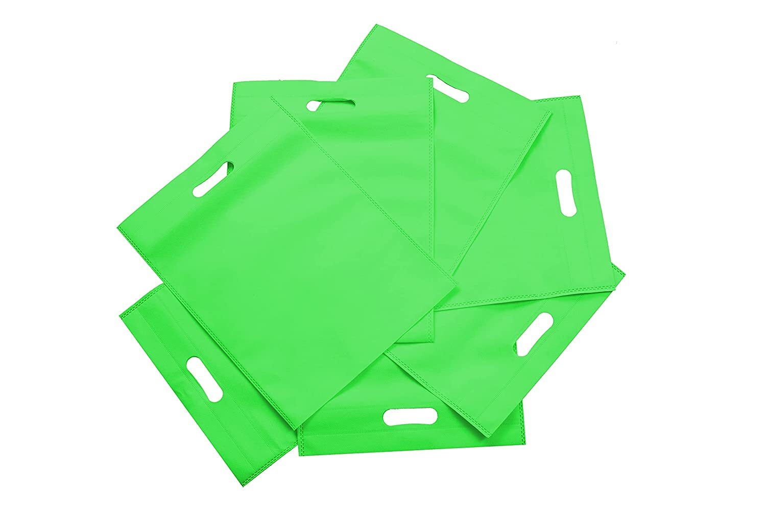 9/12 D Cut Carry Bag Multi Colour - Non Woven Pp Fabric , Red Color, Biodegradable Eco-friendly Shopping Solution With Durable D Cut Handle