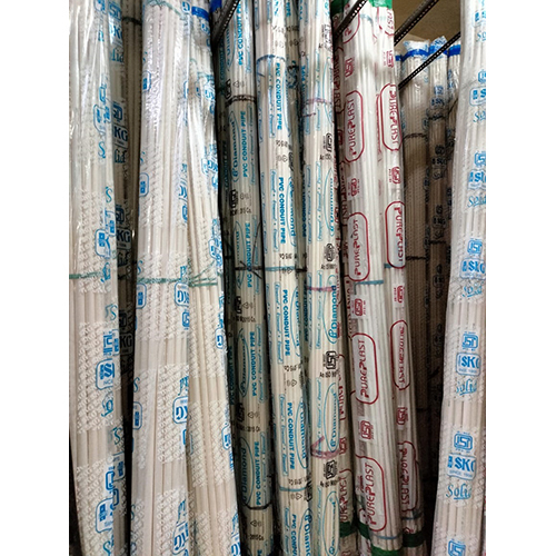 Conduit Round Pipe - Pvc Material, Round Shape, White Color | Pushed Technique, Warranty Included