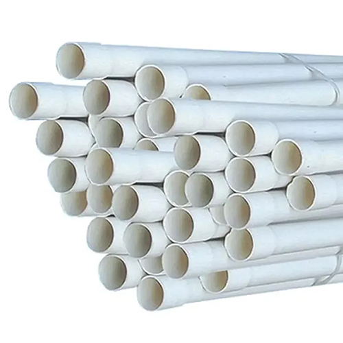 Conduit Round Pipe - Pvc Material, Round Shape, White Color | Pushed Technique, Warranty Included