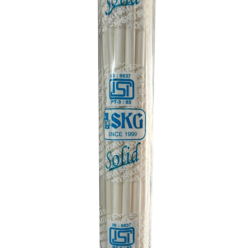 Conduit Round Pipe - Pvc Material, Round Shape, White Color | Pushed Technique, Warranty Included