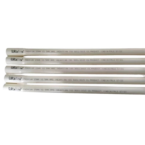 Electrical Conduit Pipes - 25mm Size, White/Ivory Color | Electrical Application, Versatile Usage for Wiring Solutions