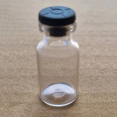 Rubber Stopper Brutly Glass Vials - Aluminium Material, Customized Sizes, Silver Color, Worm Embossed Treatment | Durable for Liquid Storage
