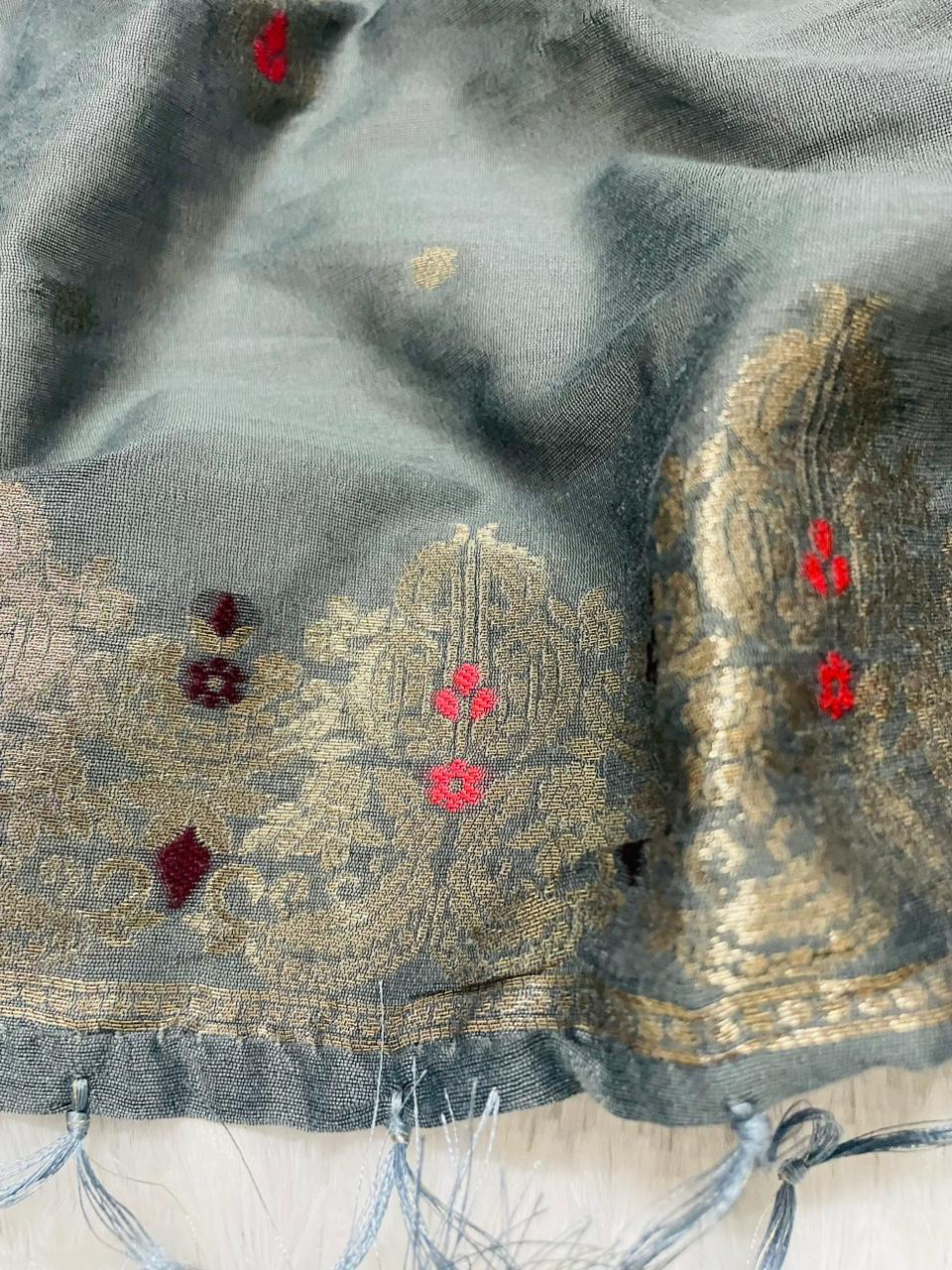 Grey Cotton Dupatta