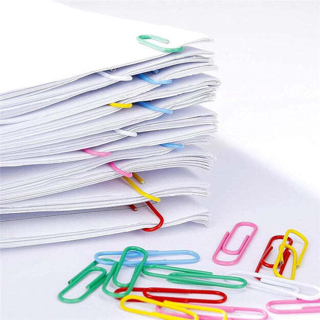 Multipurpose Assorted Color Coated Paper Clips