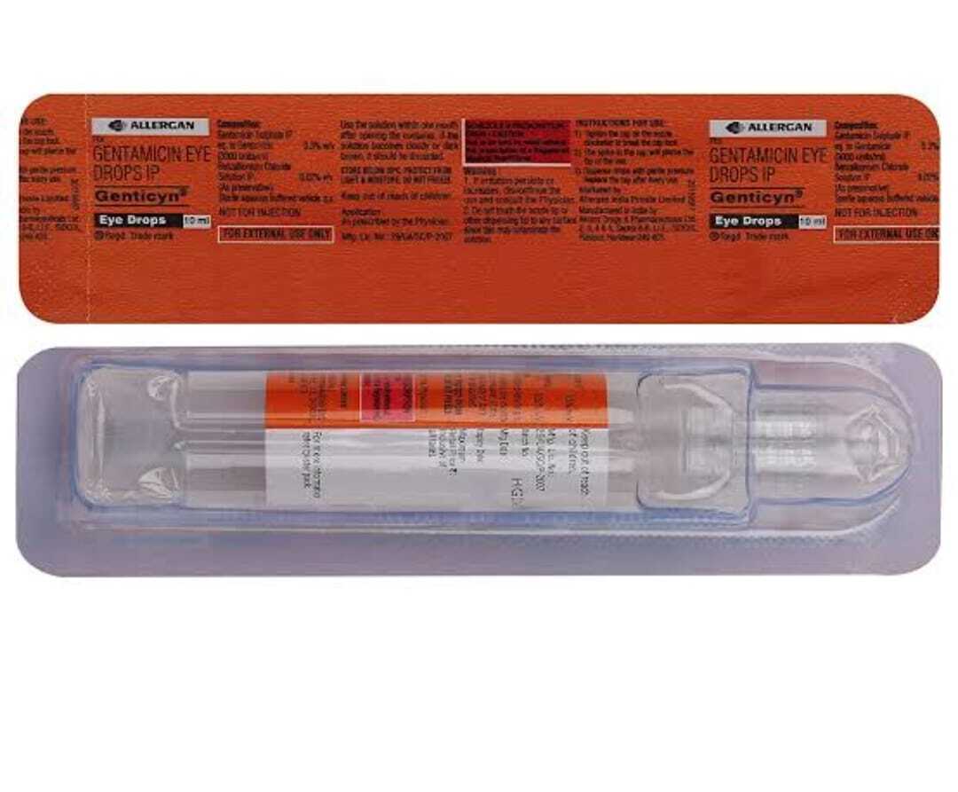 Genticyn E-e Drops 10 Ml Ingredients: Gentamicin (0.3% W/v)