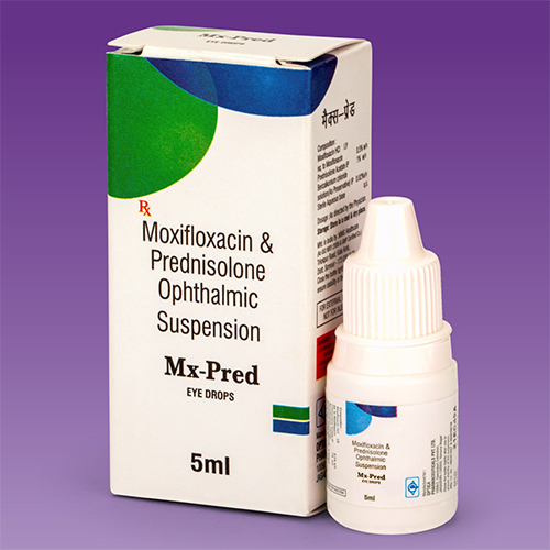 5 एमएल मोक्सीफ्लोक्सासिन और प्रेडनिसोलोन नेत्र संबंधी निलंबन आंखों की बूंदें