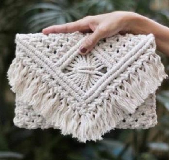 Macrame Crossbody Sling Bag - Cotton Material, Custom Color & Design Options | Hand-woven, Soft Crochet, Ideal For Beach, Travel & Daily Occasions