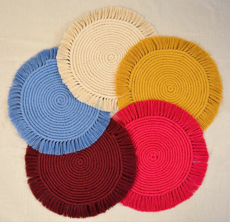 Macrame Coaster - Natural Cotton | Elegant Design, Temperature Regulating, Customizable Width, Eco-friendly Protection For Your Table