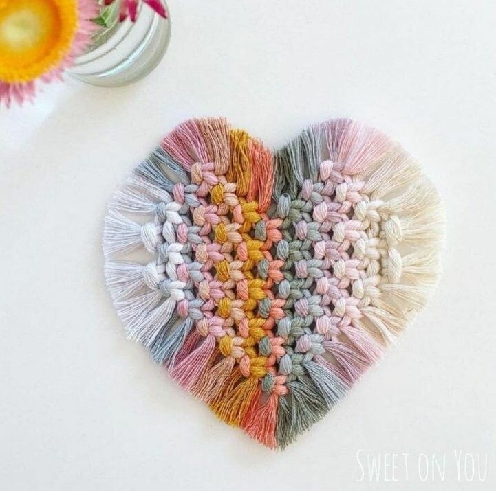 Macrame Coaster - Natural Cotton | Elegant Design, Temperature Regulating, Customizable Width, Eco-friendly Protection For Your Table