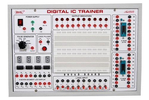 DIGITAL IC TRAINER BREAD BOARD MODEL - Logic Gate Circuit Trainer-II | Study and Verify Truth Tables, Verify Boolean Identities and De Morgan's Theorems