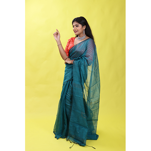 Casual Blue Handloom Saree