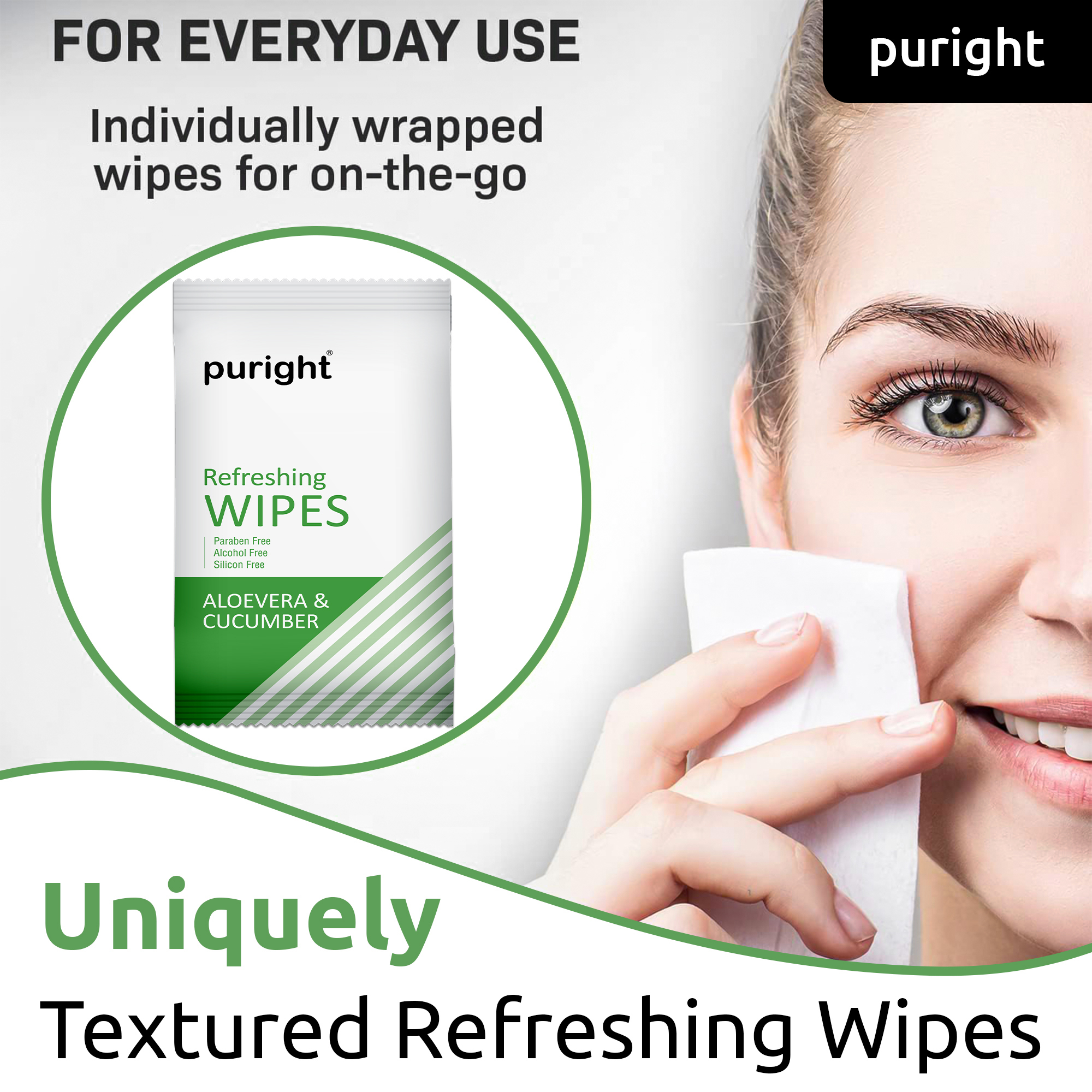 Salon And Beauty Parlor Consumables And Disposables - Non Woven Fabric 15 X 20 Cm Green | Soft Alcohol-free Wipes For Deep Cleansing And Refreshing Skin