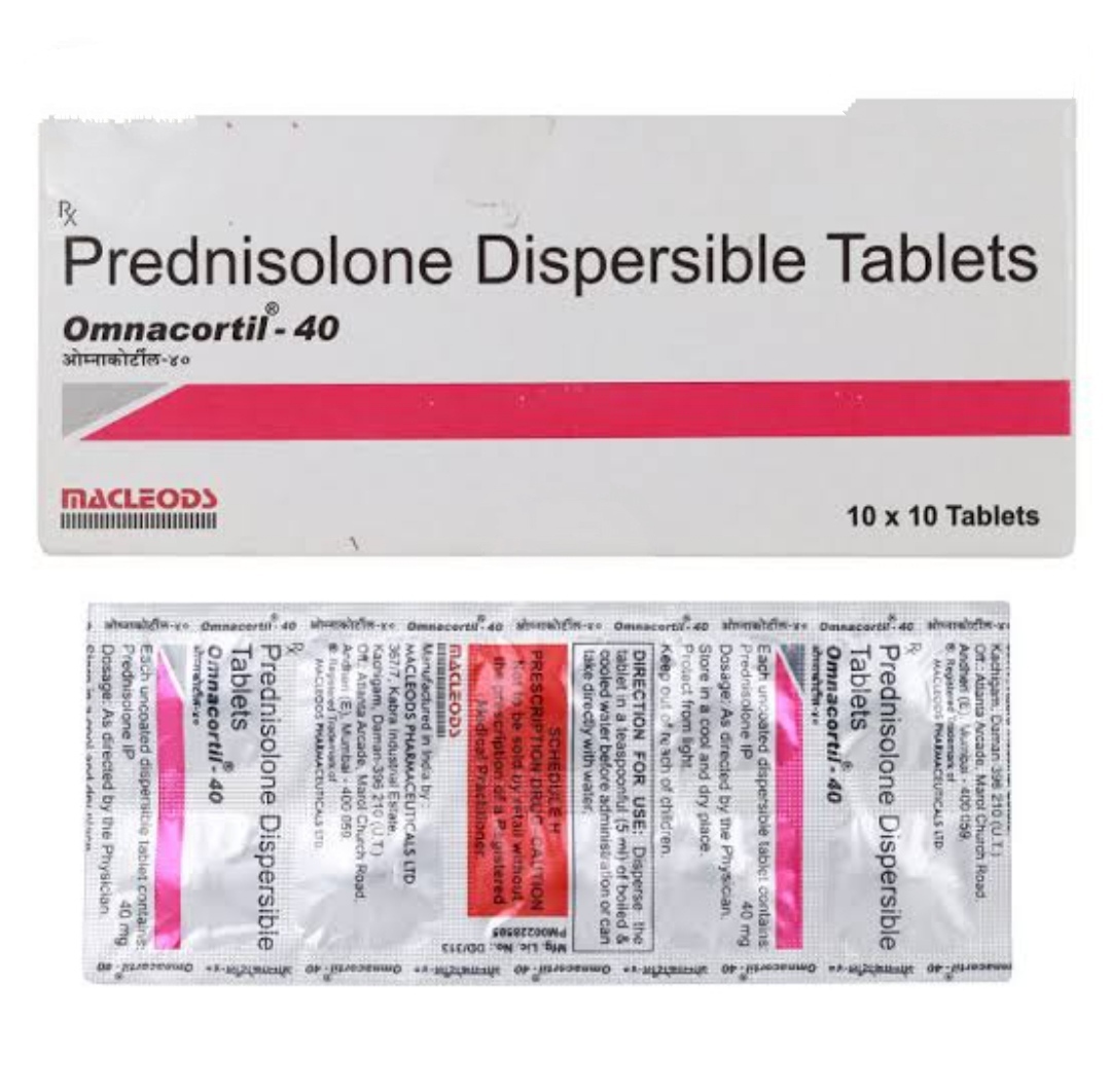 Omnacortil 40 Tab Ingredients: Prednisolone Disp