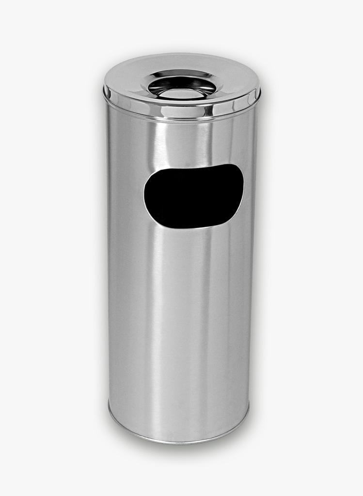 Silver Ash Can Dustbin