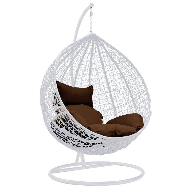 Wicker Balcony Swing Chair - Assembly: No Assembly Required